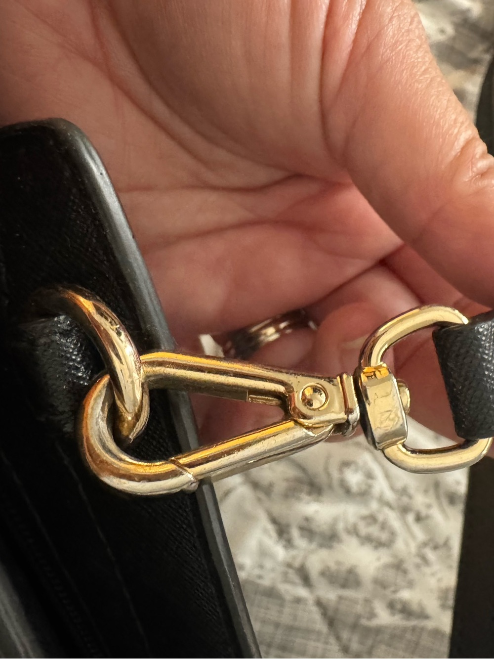 Michael Kors Black Crossbody purse with Gold Hardware